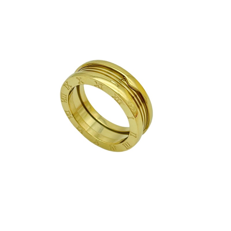 羅馬數字金色戒指